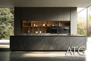 projekt wnętrza, kuchni, styl minimalistyczny, nowoczesny